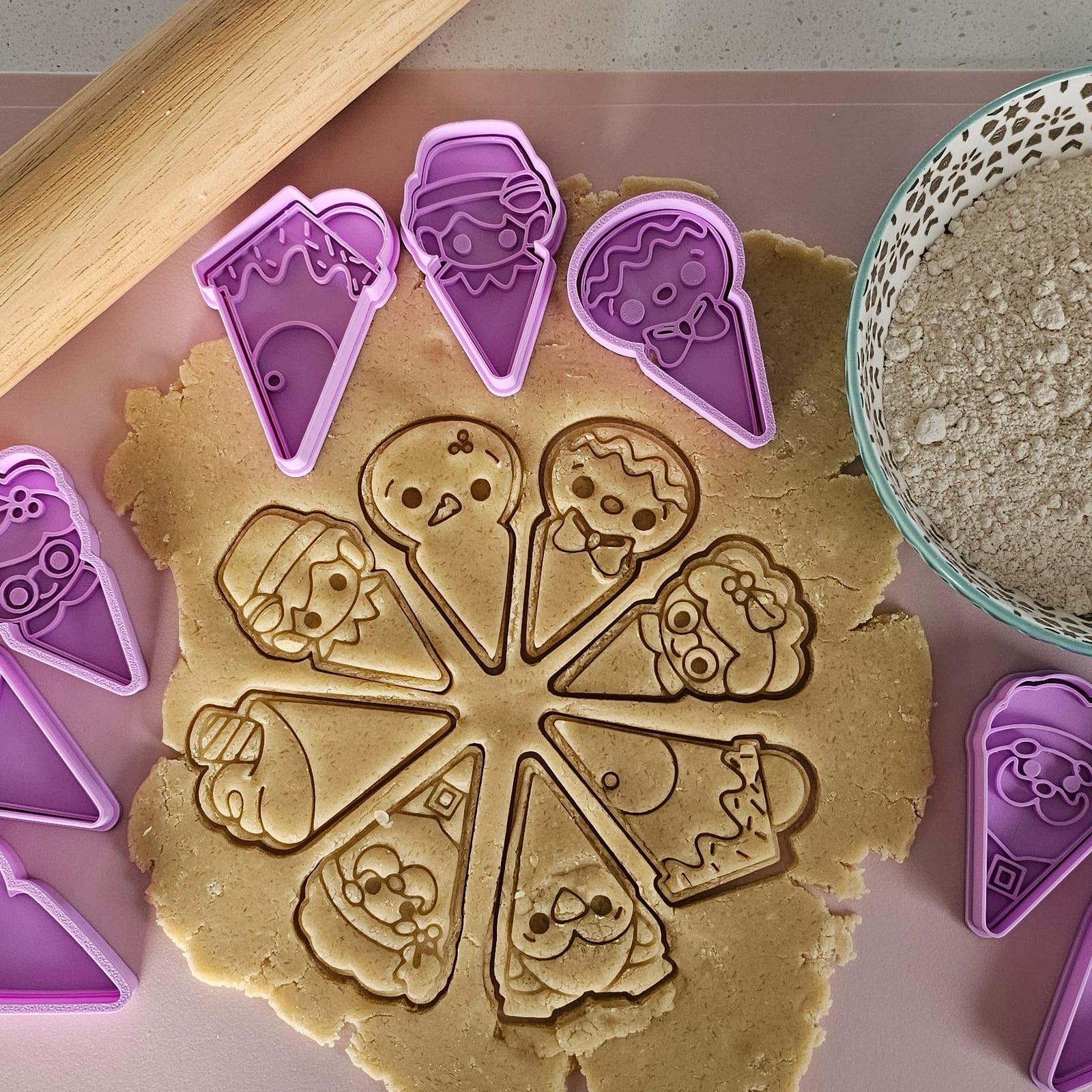Christmas Cookie Pizza, a 3D-printed cookie cutter, view 2